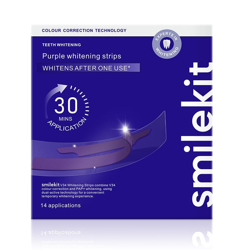 Teeth Whitening Strips with Advanced Color Correcting Technology