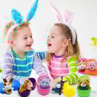 Prefilled Easter Eggs, Filled with Plush Animal Toys(28 pcs/set)