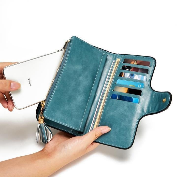 Quaste Design Schnalle große Kapazität lange Brieftasche