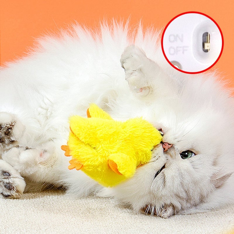 Gelbes Entenspielzeug für Katze