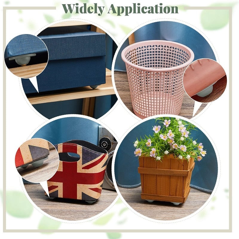 360° Furniture Sticky Mini Mobile Swivel Wheels