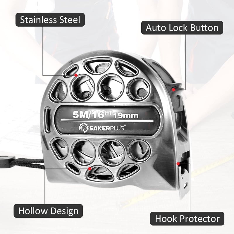 Sakerplus Stainless Steel Measuring Tape