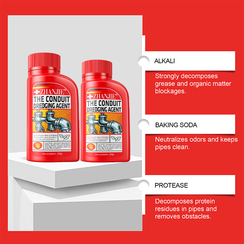 Powerful kitchen and bathroom pipe cleaning agent