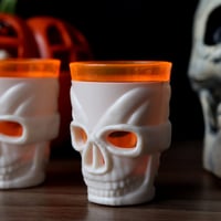 LED Totenkopf Weinglas 12 STÜCK