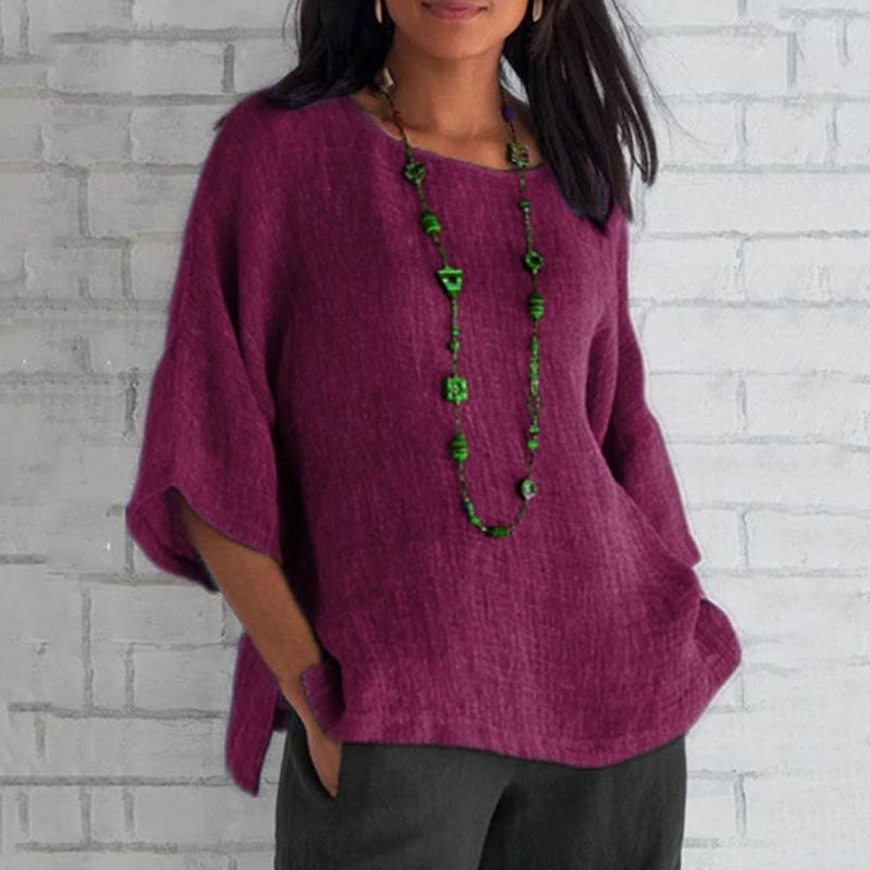 Solid Color Loose Simple T-Shirt