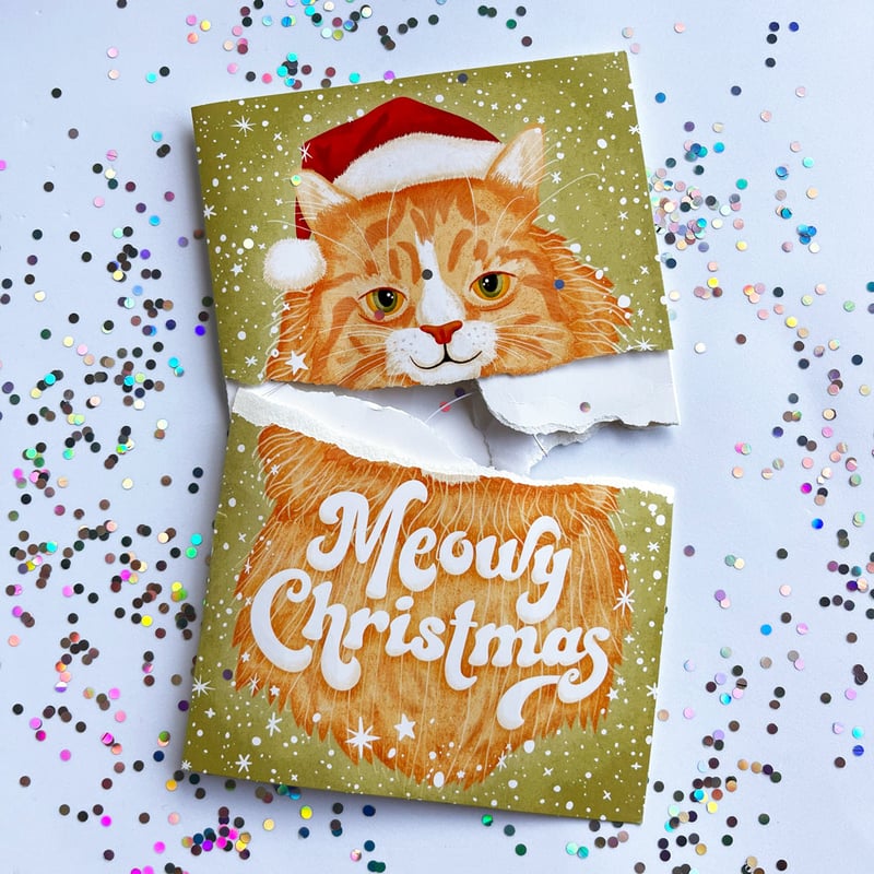 Endless Meowy Christmas With Glitter
