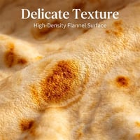 Realistic Food Print Round Flannel Throw Blanket