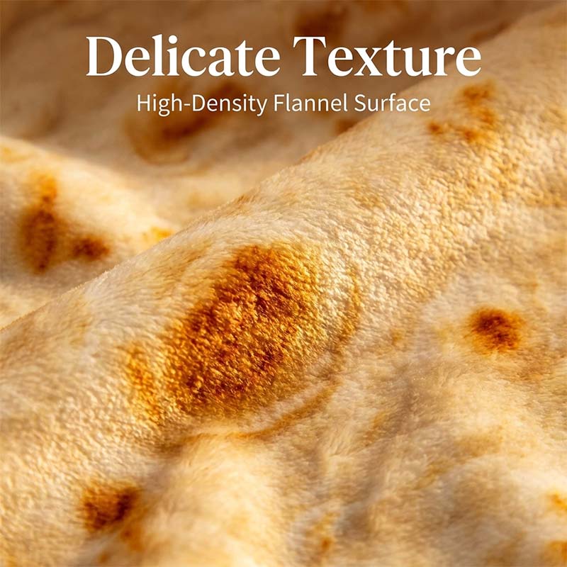 Realistic Food Print Round Flannel Throw Blanket