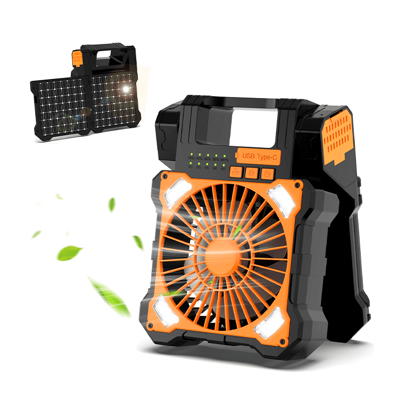 Sakerplus Solar Powered Portable Camping Fan