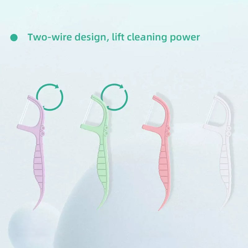 ✨ Disposable Floss Picks Twin-Line