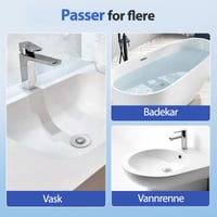2-i-1 popup-avløp til badet