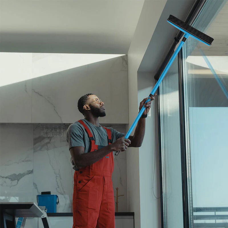 Three-Section Telescopic Pole Carpet Delinting Broom