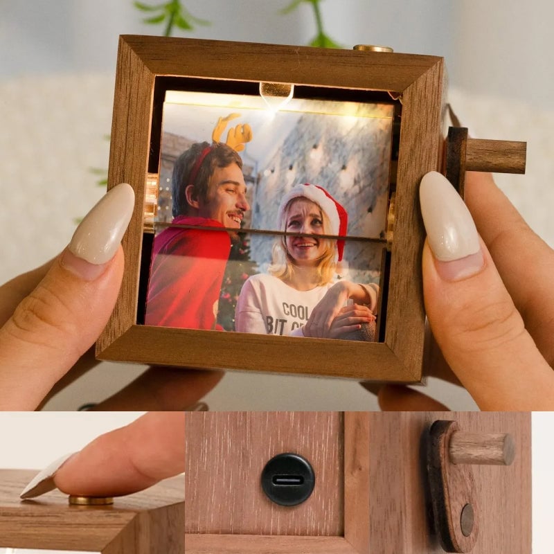 Hölzerne personalisierte Leucht-Daumenkino-Fotomaschine