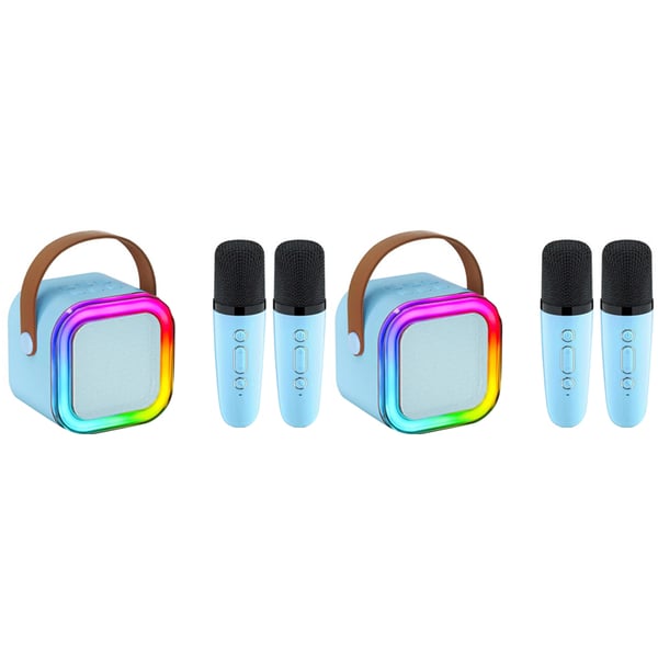 Mini Karaoke Machine with Wireless Microphones