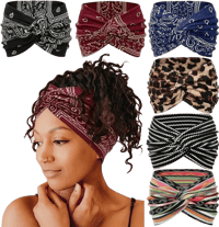 Printed cross yoga headband
