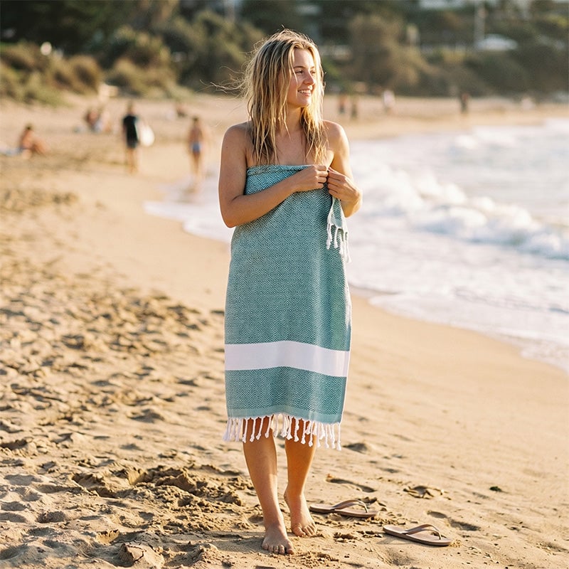 Large Quick Dry Jacquard Beach Bath Towel