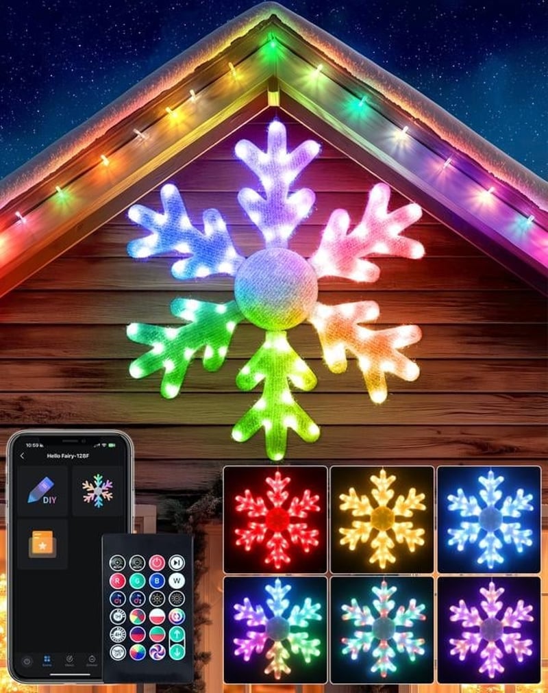 Smart Led Snowflake Christmas Lights
