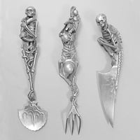 Halloween-present Skeletala Bestickset (3 st)