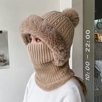 Alt-i-ett strikket lue og skjerf
