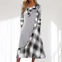 Vintage Plaid Patchwork Dress