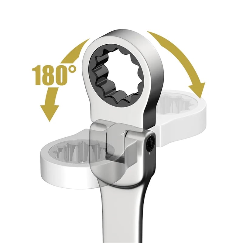 Sakerplus® Flex Head Ratcheting Wrench Set