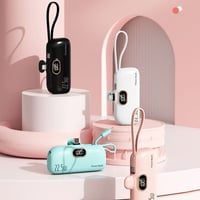 Mini Portable Charger with Built-in Cable