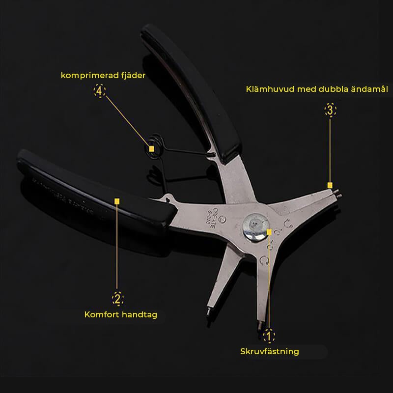 2-i-1 Snap ring tång