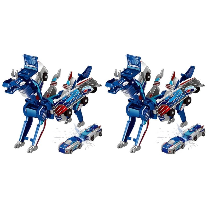 2-in-1 Magnetic Cars That Transform into Flying Dragon and Unicorn