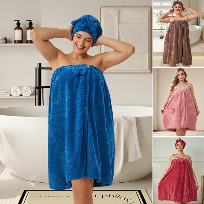 Serviette de bain taille plus de couleur unie