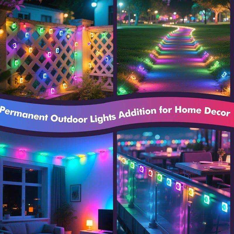 Sakerplus Smart RGB Outdoor Lights for Decor