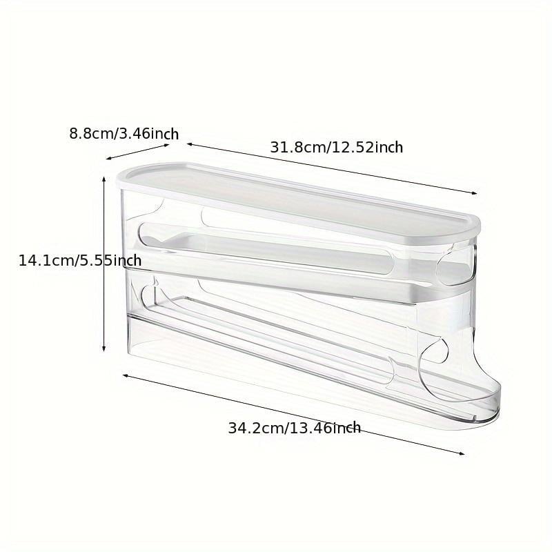 Space-Saving Clear Rolling Egg Storage Box