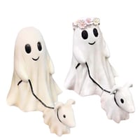 Halloween Ghost Walking Dog Statue👻
