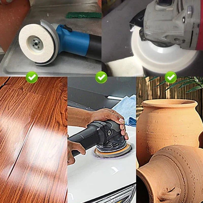 Sakerplus Wool Felt Polishing Wheel Disc