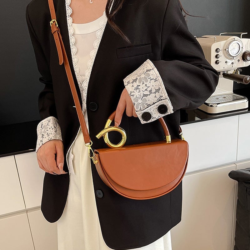 Bolso de mano de color liso de moda para mujer