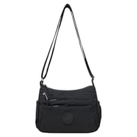 Solid Color Fashionable Multi-pocket Zipper Crossbody Bag