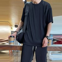 Set da 2 pezzi casual da uomo in seta di ghiaccio