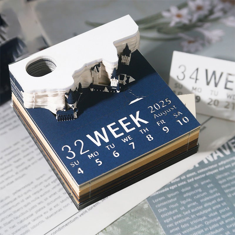 3D-notatblokk Magisk Slott med Lys