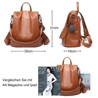 Wärmefestes Softledergepäck Rucksack und Schultertasche
