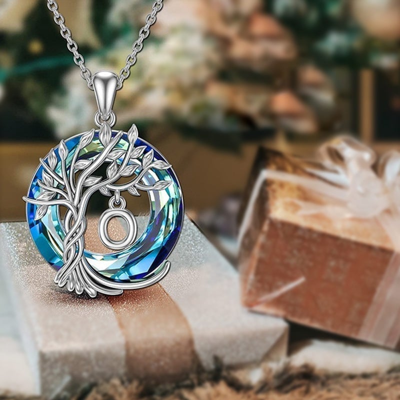 Levensboom kristallen hanger ketting
