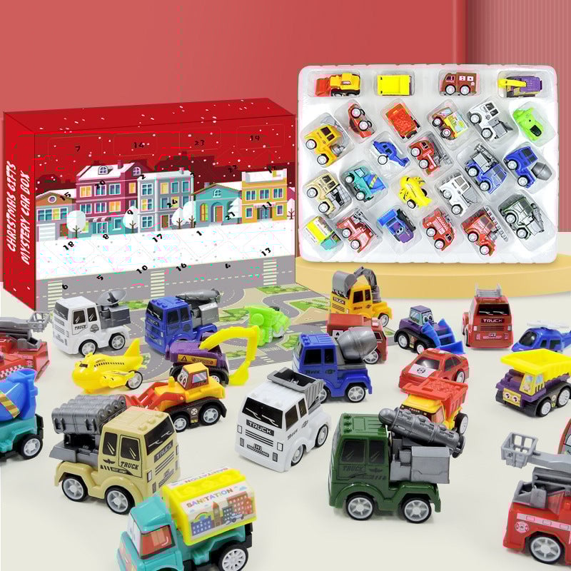 Christmas Advent Calendar 24 Diecast Cars for Kids