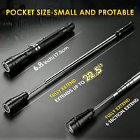 Telescoping Magnetic Flashlight with Flexible LED Pickup Tool