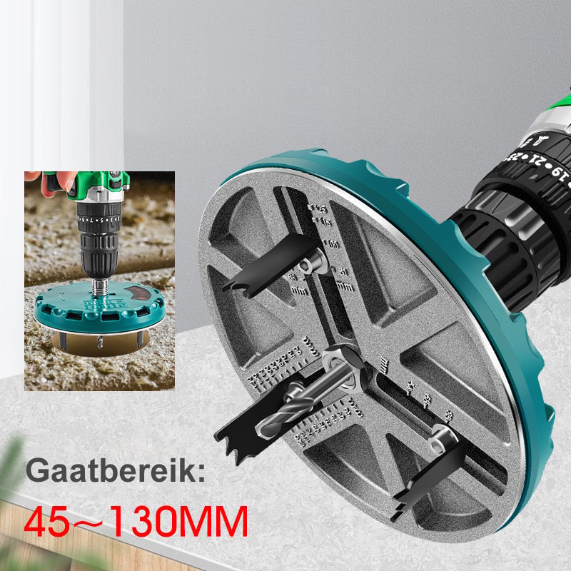 Verstelbare snijgereedschappen voor houtbewerking, gatopener