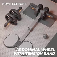 Sakerplus Resistance Band Ab Wheel
