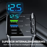 7-Port Universal Retractable Car Charger