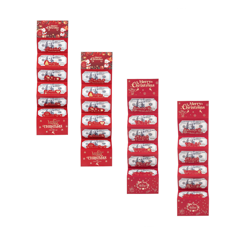 Faltbarer Weihnachtsumschlag mit 6 Fächern