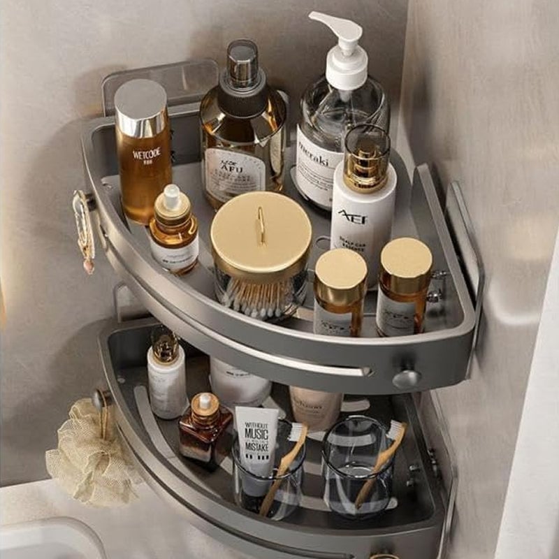 Sakerplus No-Drill Bathroom Corner Shelf