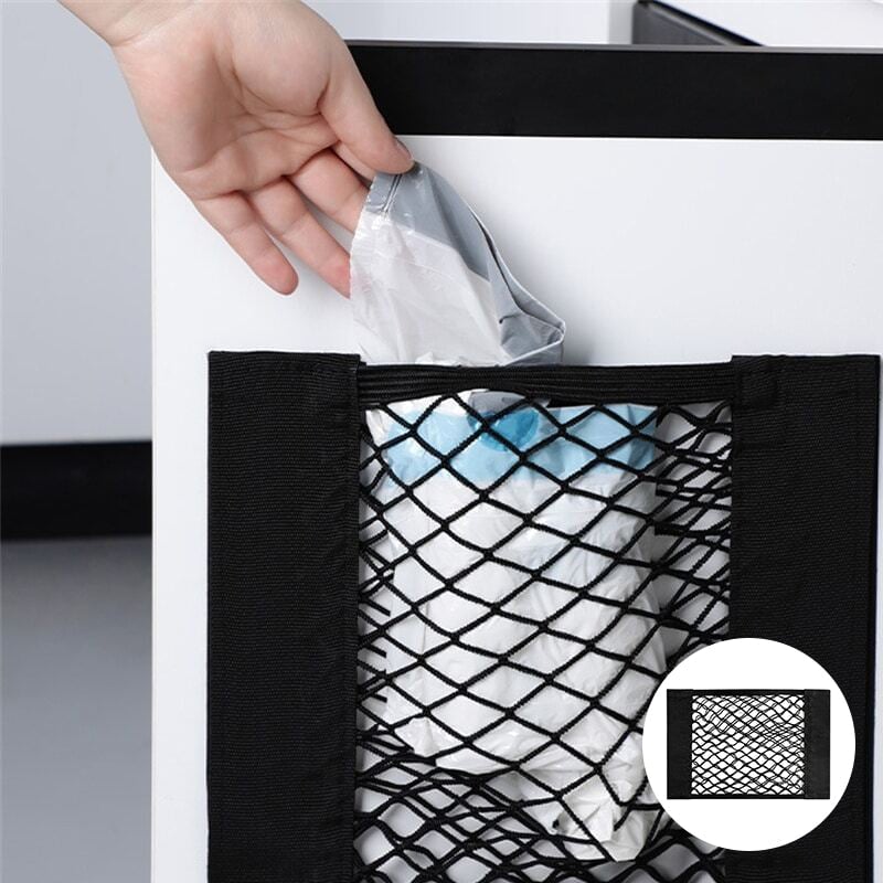 Plastpose Oppbevaringsnett (med klebende tape)