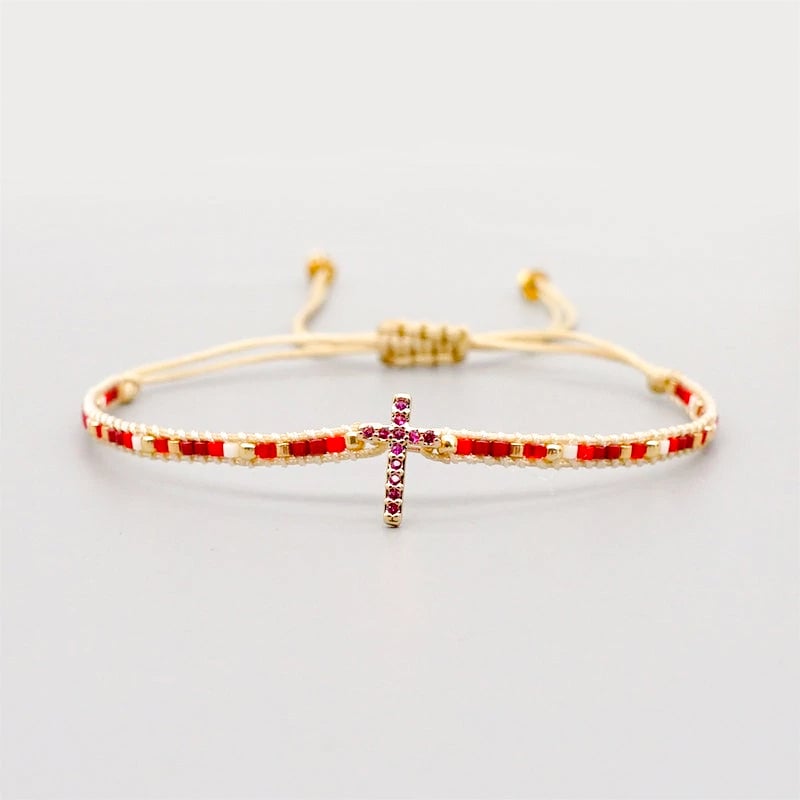 Gift To My Wife - Pavé Cross Bracelet