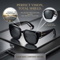Polarized Square Sunglasses with Wrap-Around Design