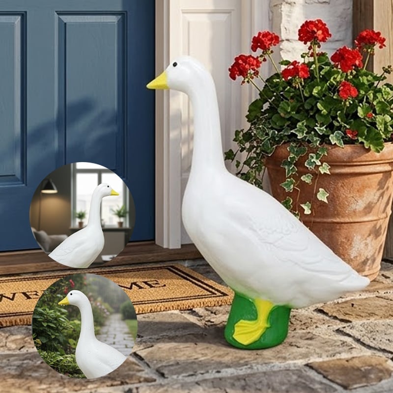 Charming Porch Goose Statue